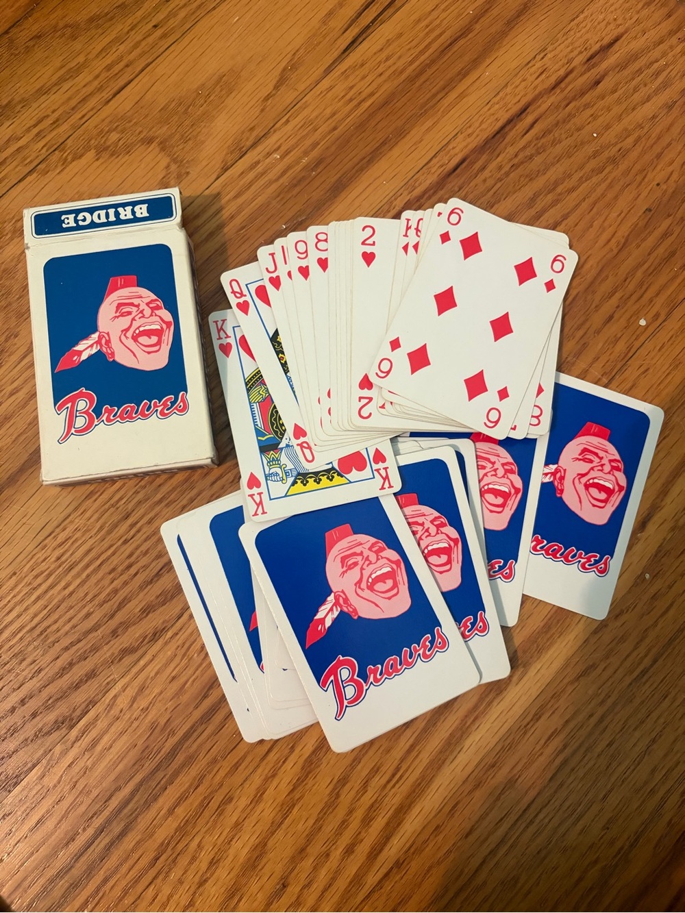 Vintage Atlanta Braves Bridge Playing Cards Deck